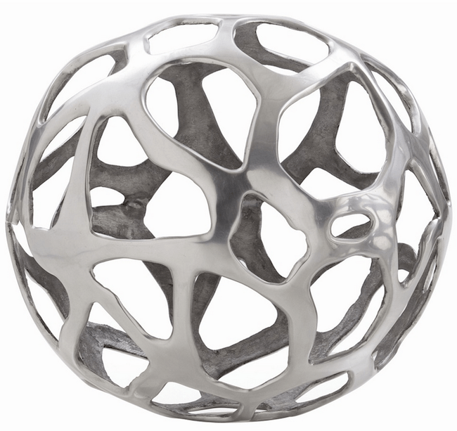 Silver Cut Out Sphere - Large (A+D)