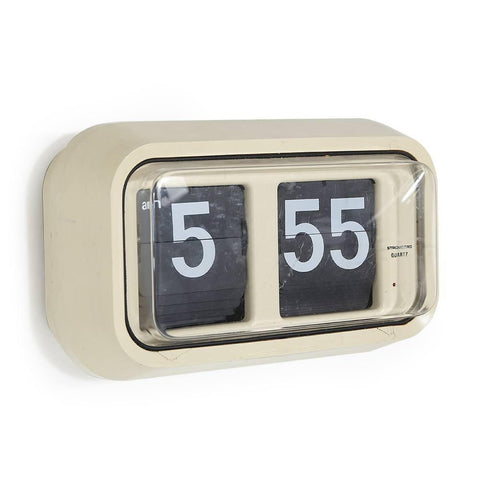 Cream Flip Clock
