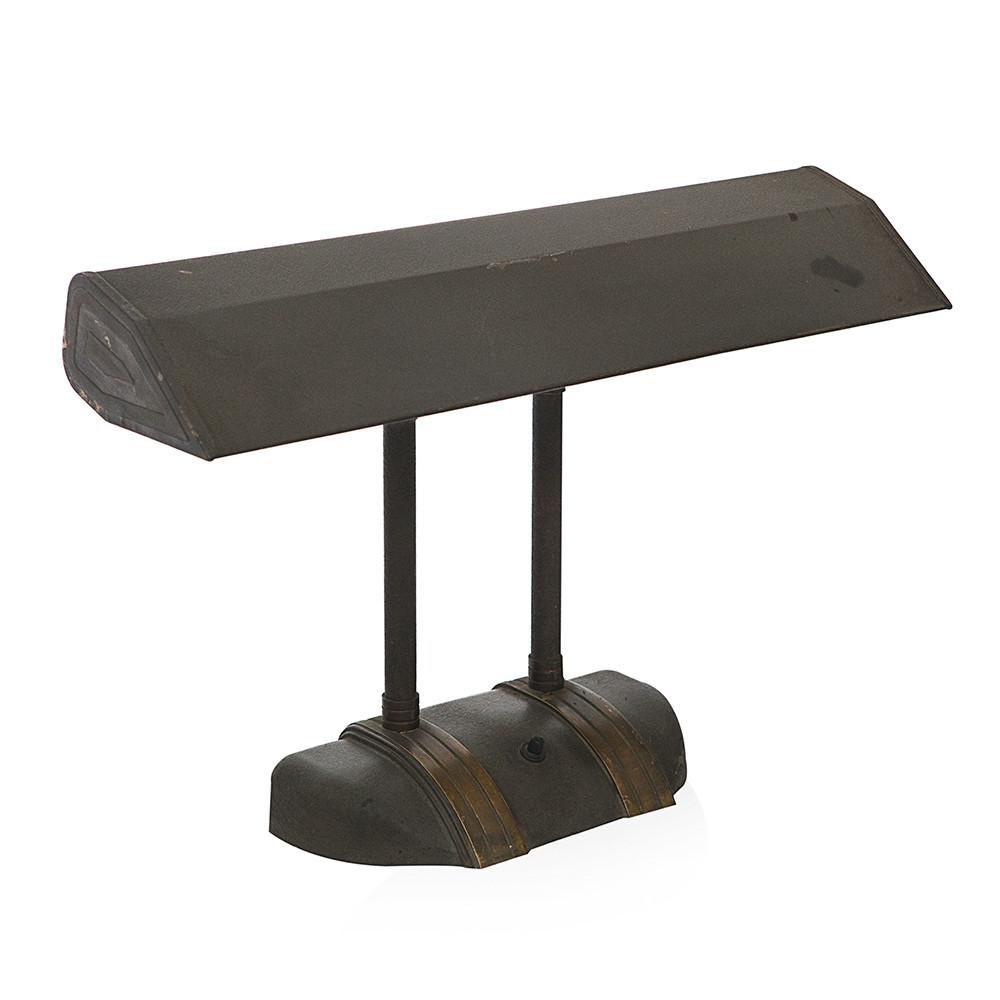 Brown Metal Antique Desk Lamp