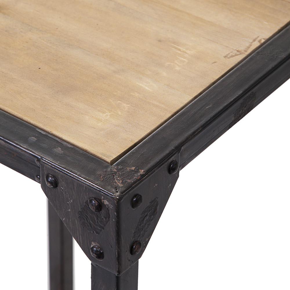 Black Metal Industrial Side Table/Pedestal