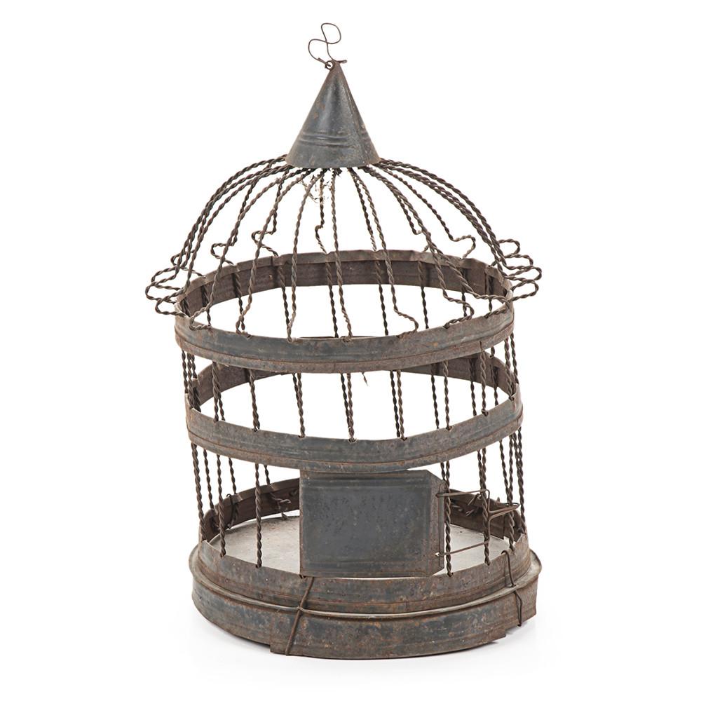 Rustic Birdcage with metal bars