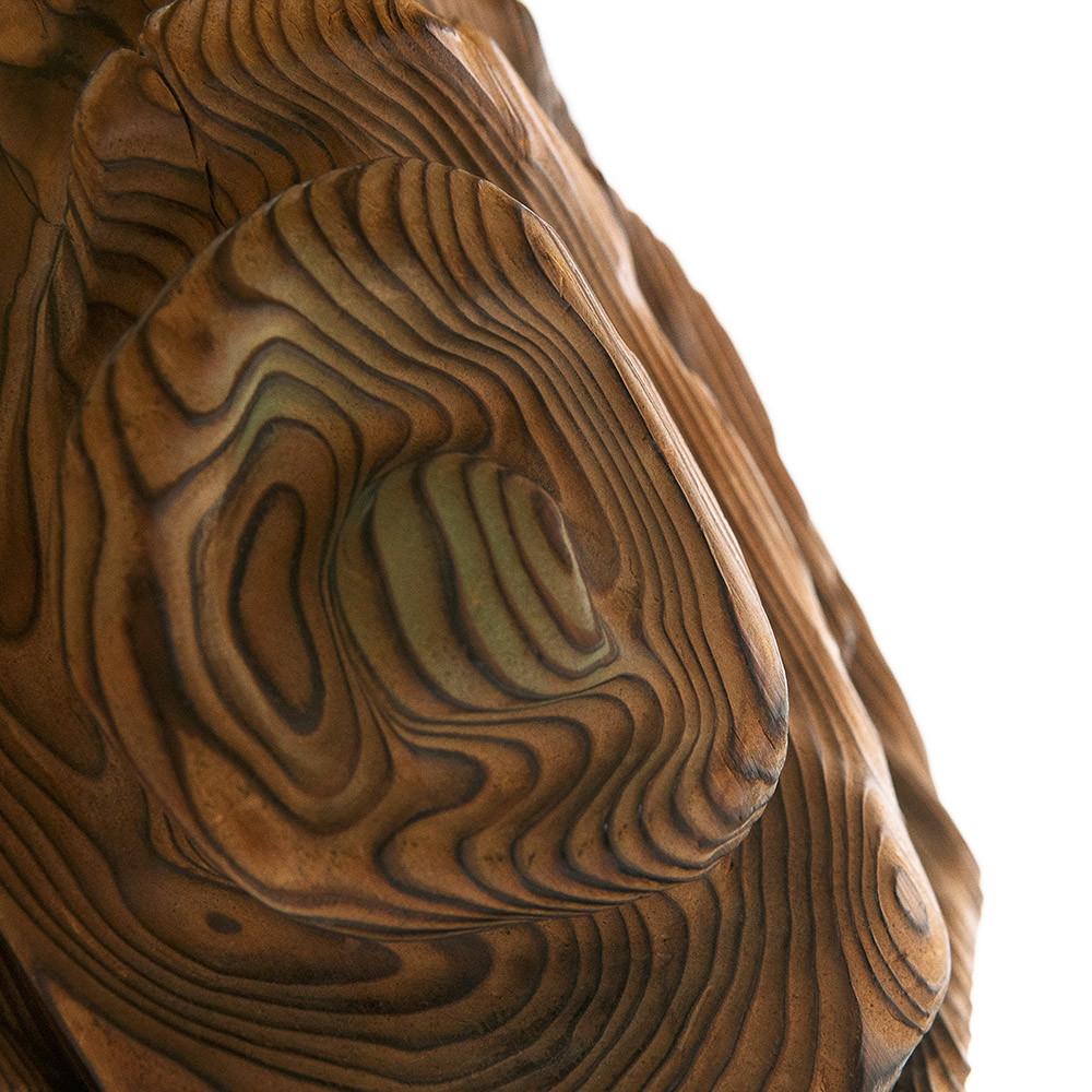 Carved Wood Table Lamp