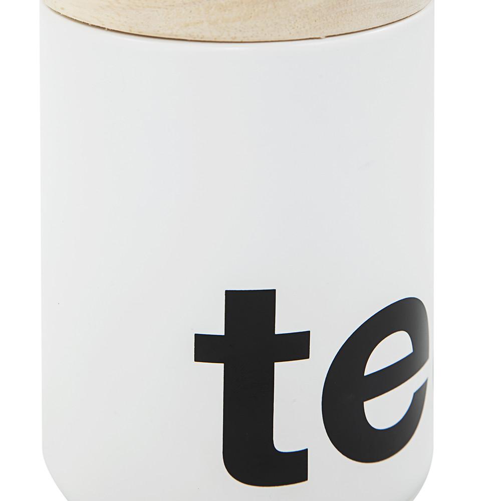White Black Ceramic Letter Tea Container (A+D)