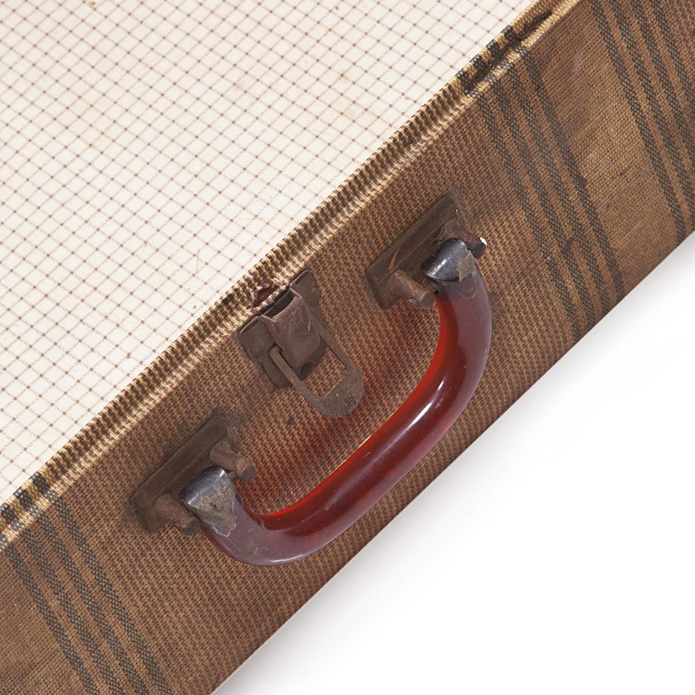 Beige Depression Era Suitcase