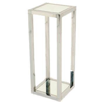 Chrome and Glass Pedestal