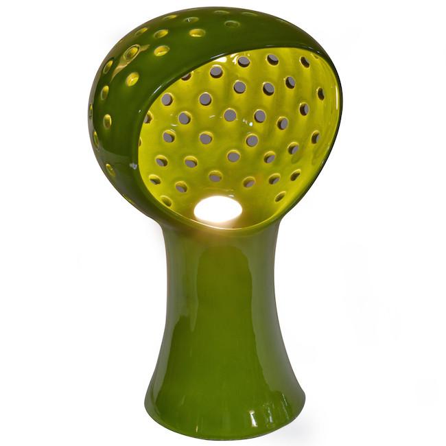 Holes - Dark Green Table Light
