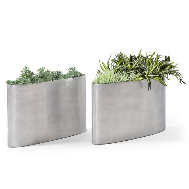 Oblong Metal Planter
