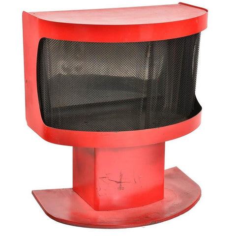 Red Flat Top Fireplace