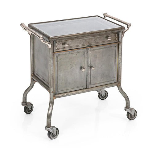 Metal Medical Cabinet with Wheels