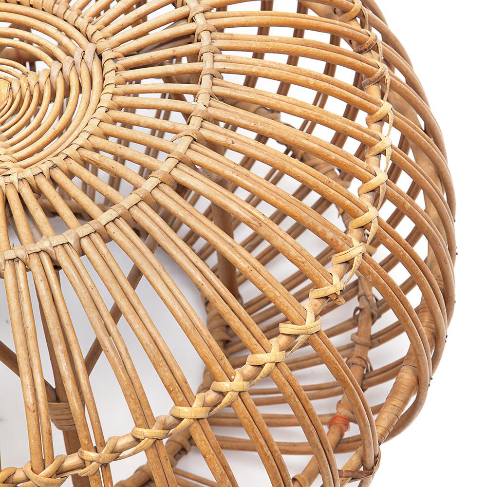 Round Albini Wicker Ottoman