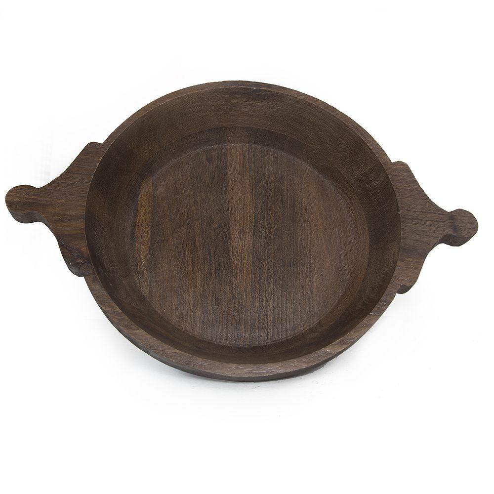 Wood Dark Chapati Bowl (A+D)