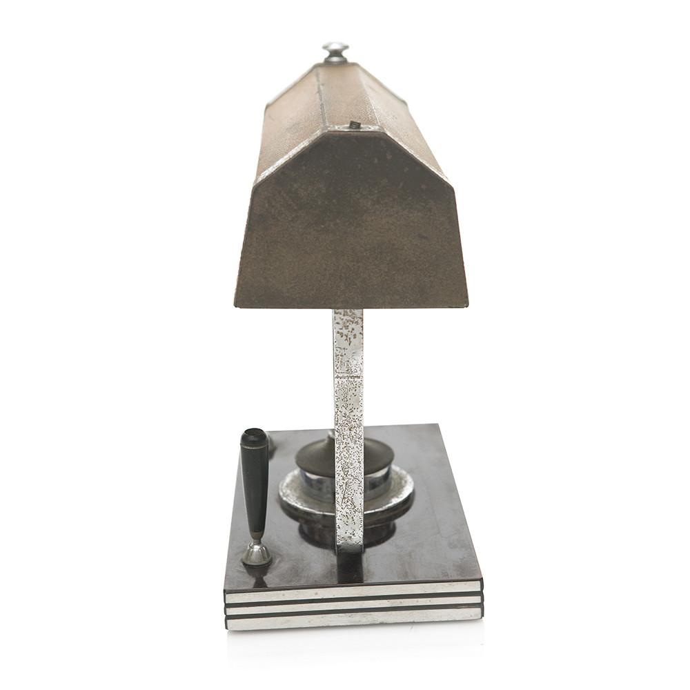Brown & Silver Antique Desk Lamp