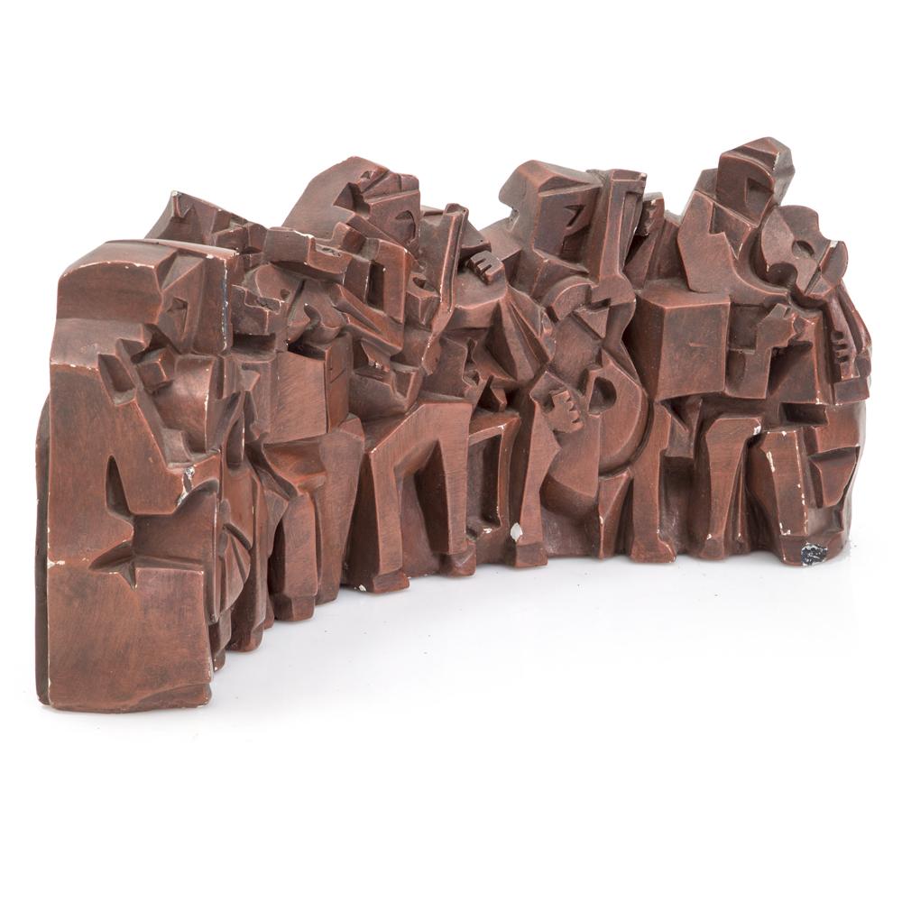 Brown Carved Wood Band