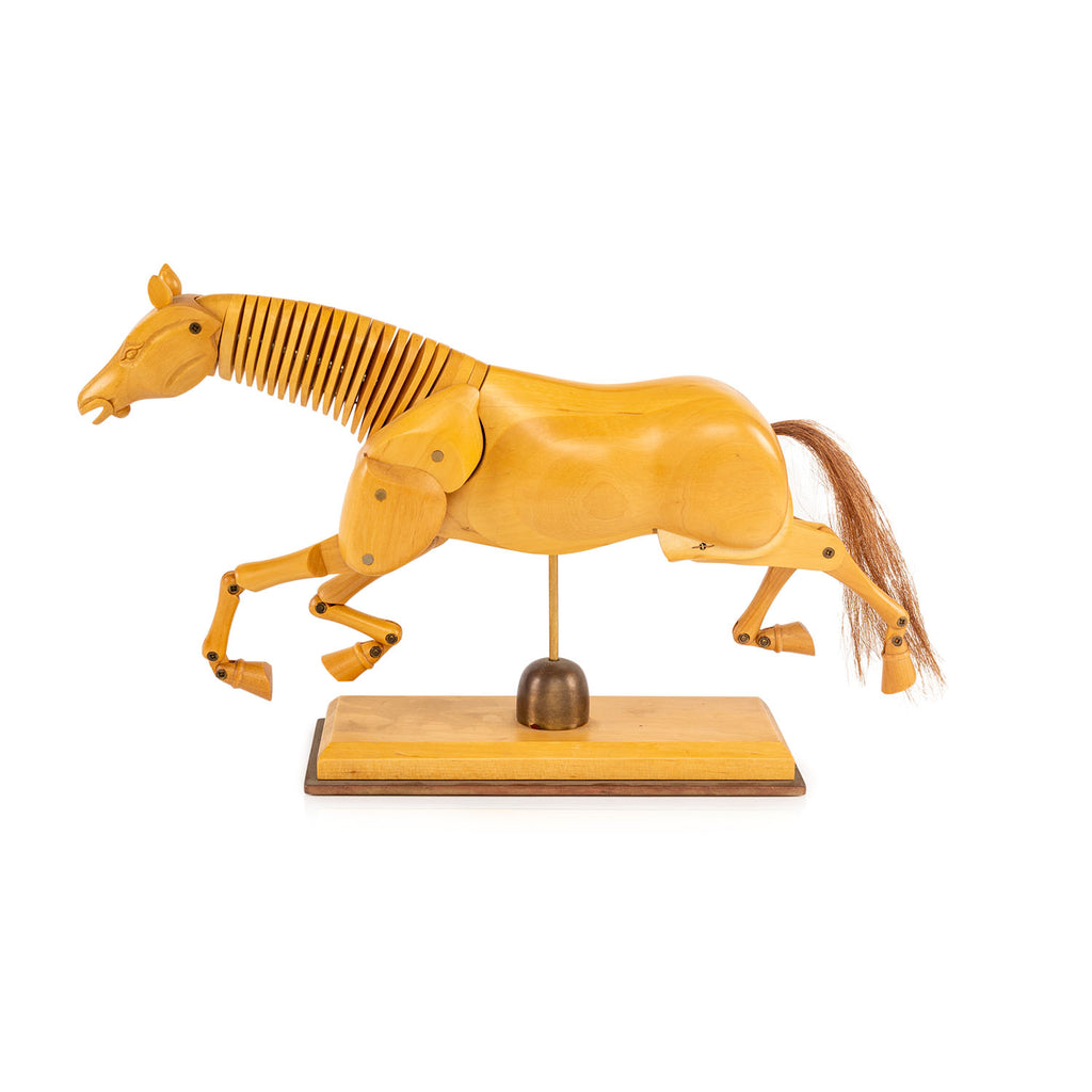 Natural Wood Articulated Horse Mannequin