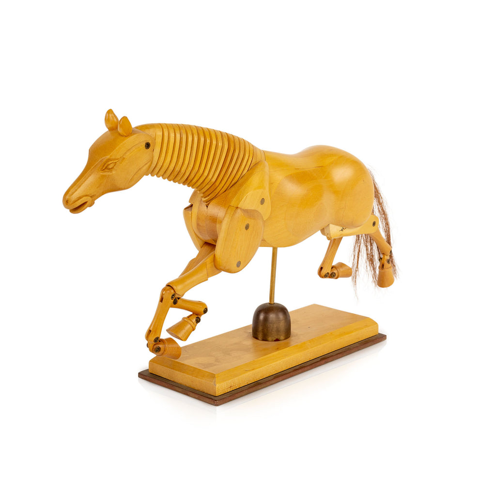 Natural Wood Articulated Horse Mannequin