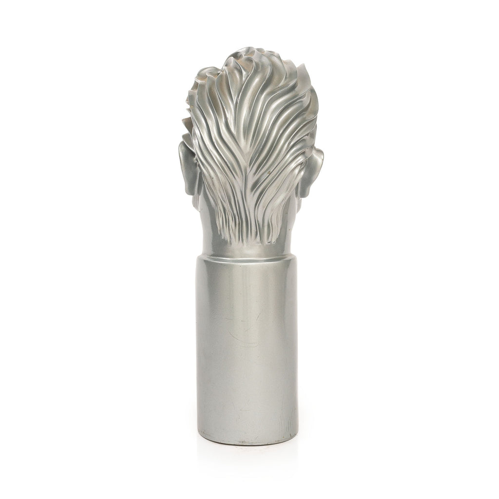 Silver Bust of Man with Closed Eyes