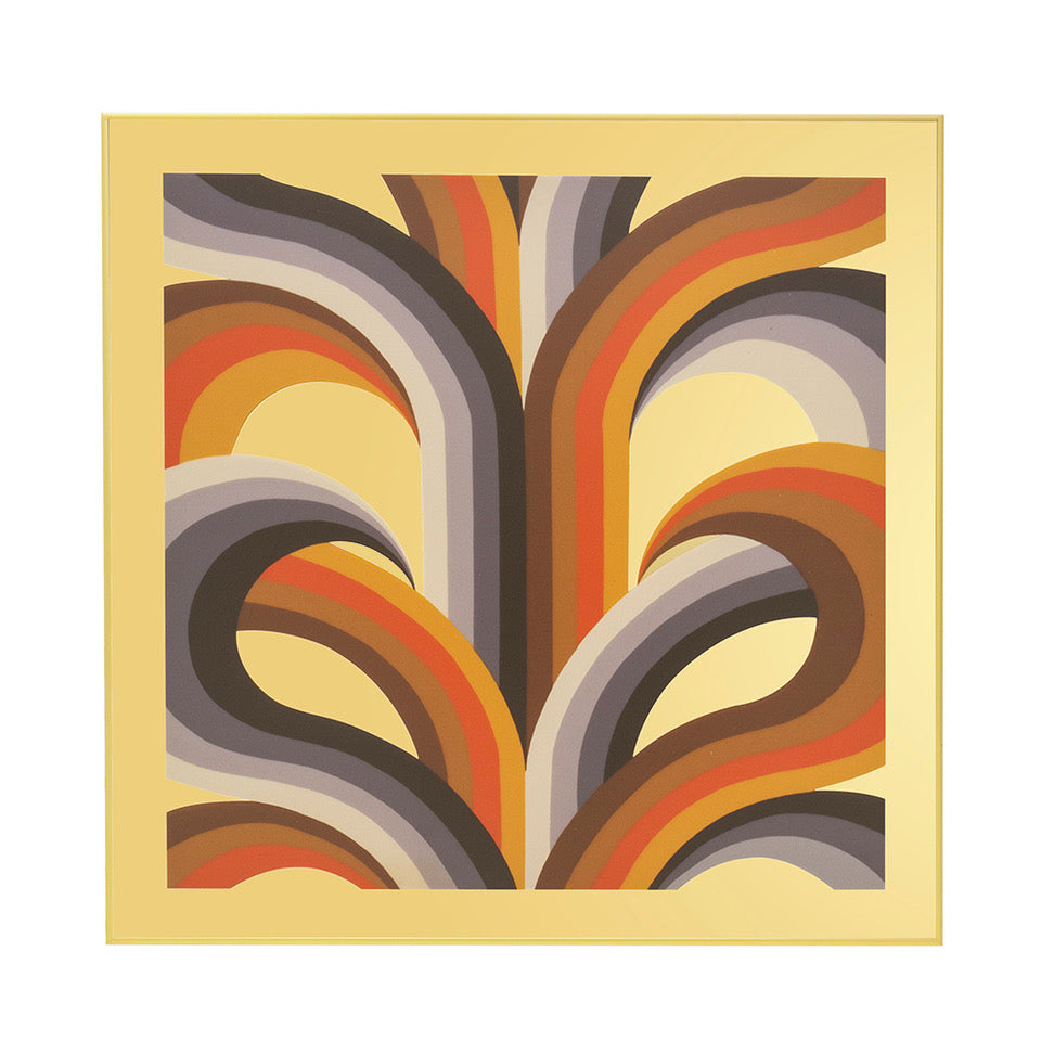 1138 (A+D) Groovy Swirvey Gold Mirror