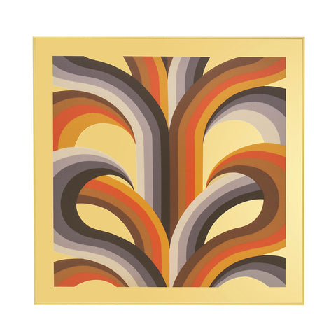 1138 (A+D) Groovy Swirvey Gold Mirror