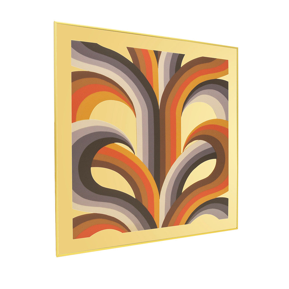 1138 (A+D) Groovy Swirvey Gold Mirror