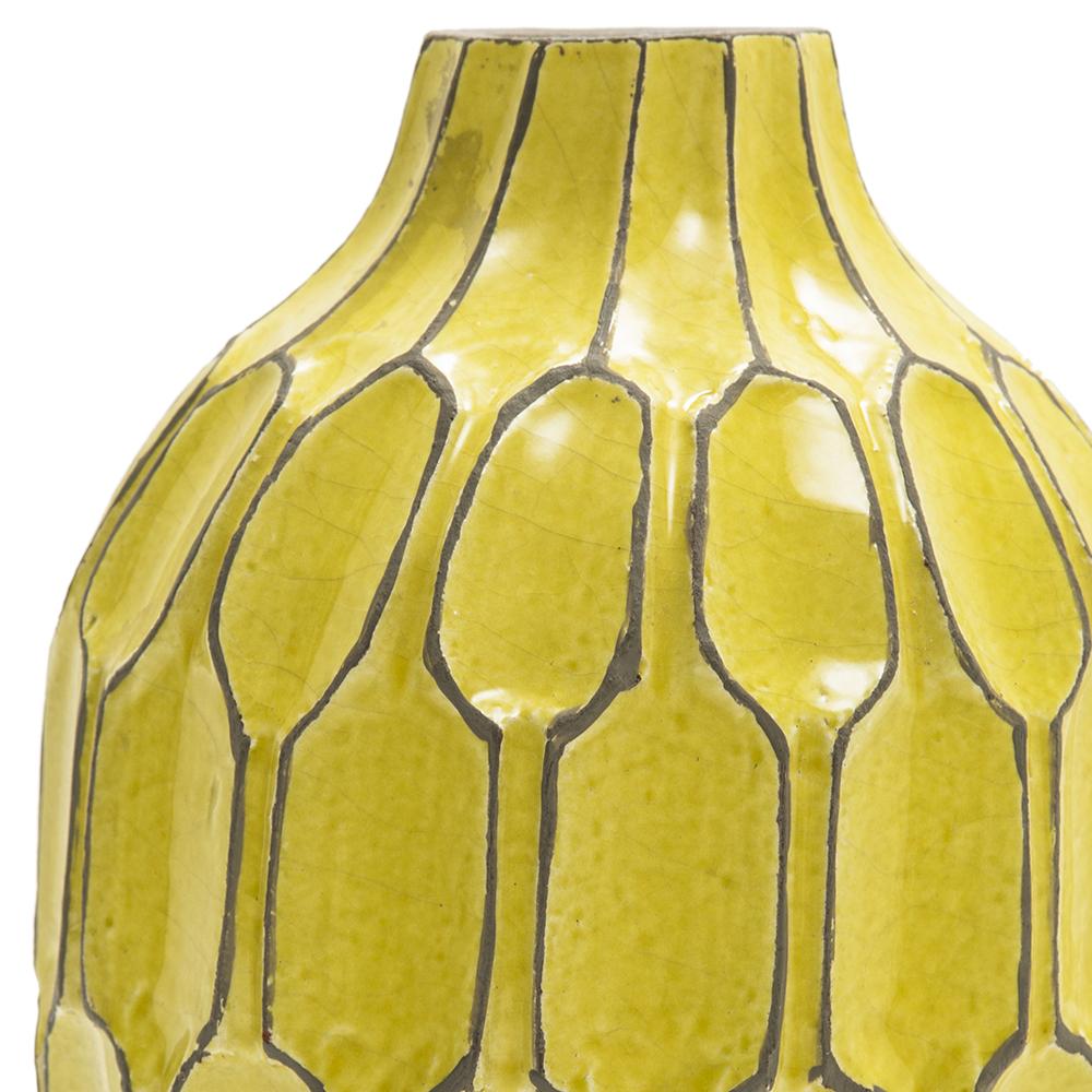 Yellow Ceramic Honeycomb Vase Large (A+D)
