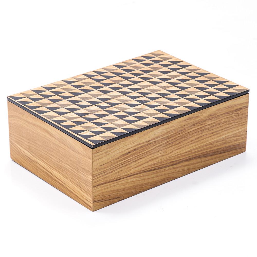 Wood Light Black Quilt Large Box (A+D)