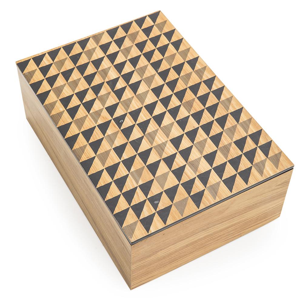 Wood Light Black Quilt Large Box (A+D)