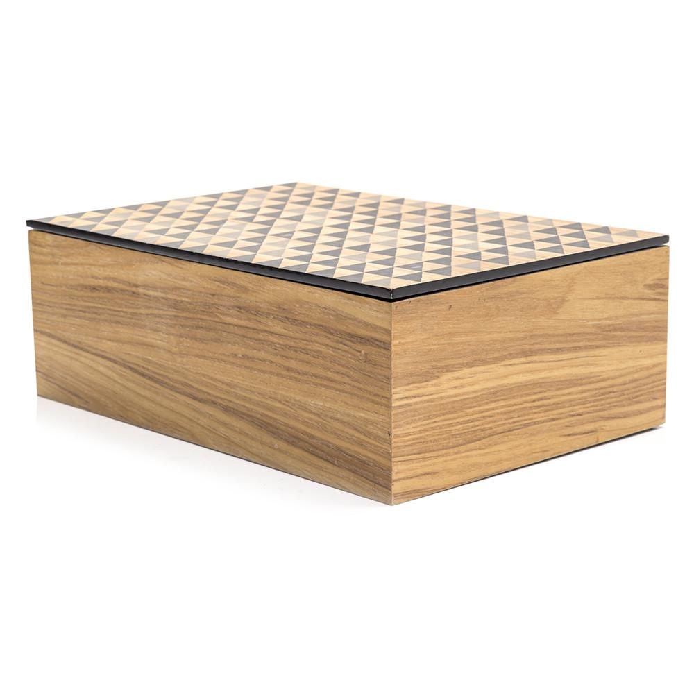 Wood Light Black Quilt Large Box (A+D)