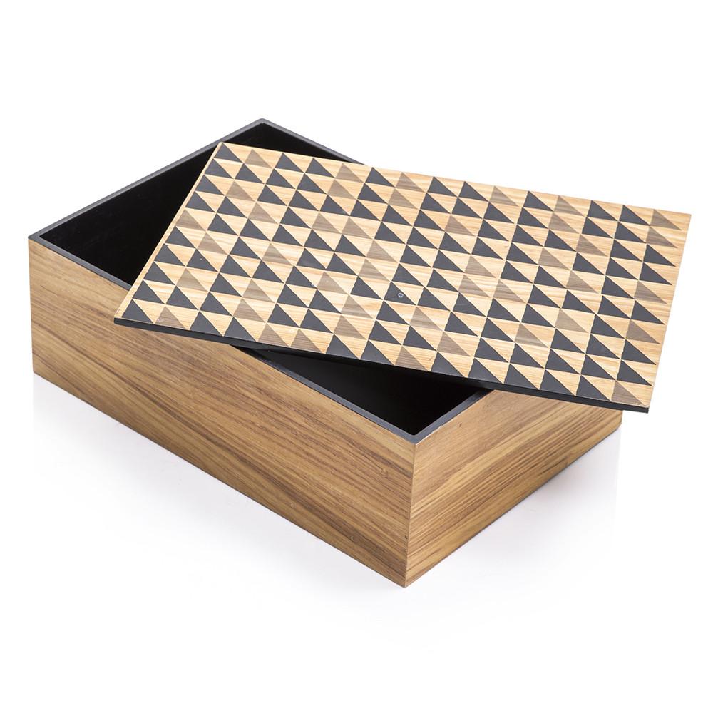 Wood Light Black Quilt Large Box (A+D)