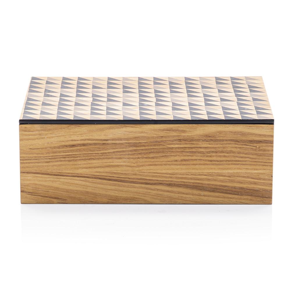 Wood Light Black Quilt Large Box (A+D)