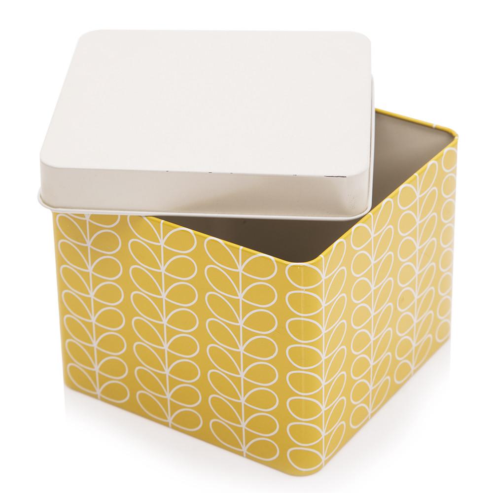 Yellow Aluminum Printed Square Tin Small (A+D)