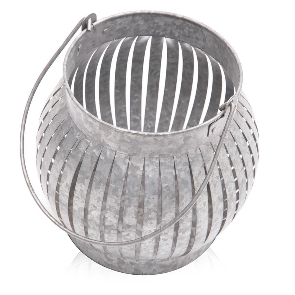 Silver Aluminum Planter Bulbous Large (A+D)