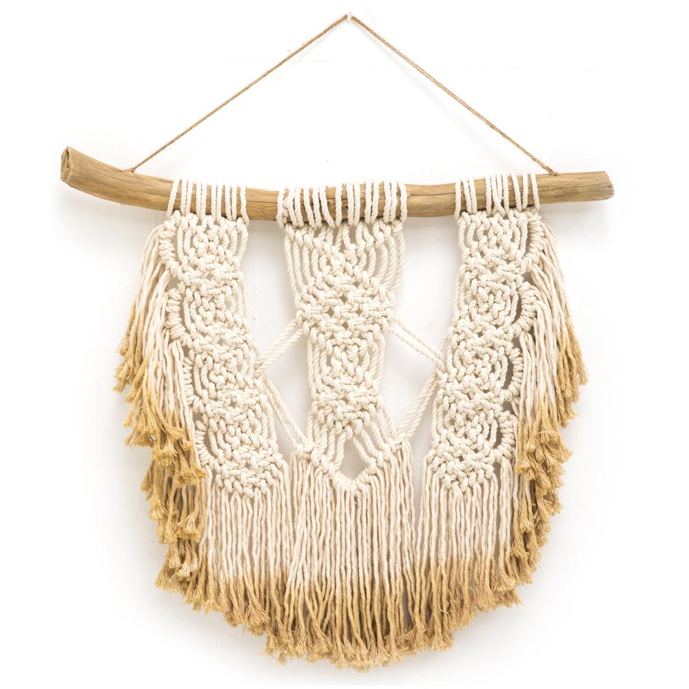 1033 (A+D) White Macrame Wall Art