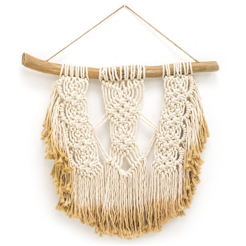 1033 (A+D) White Macrame Wall Art