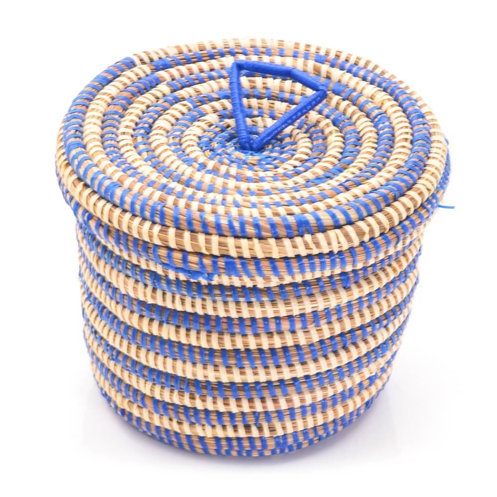 Blue Woven Moroccan Style Basket (A+D)