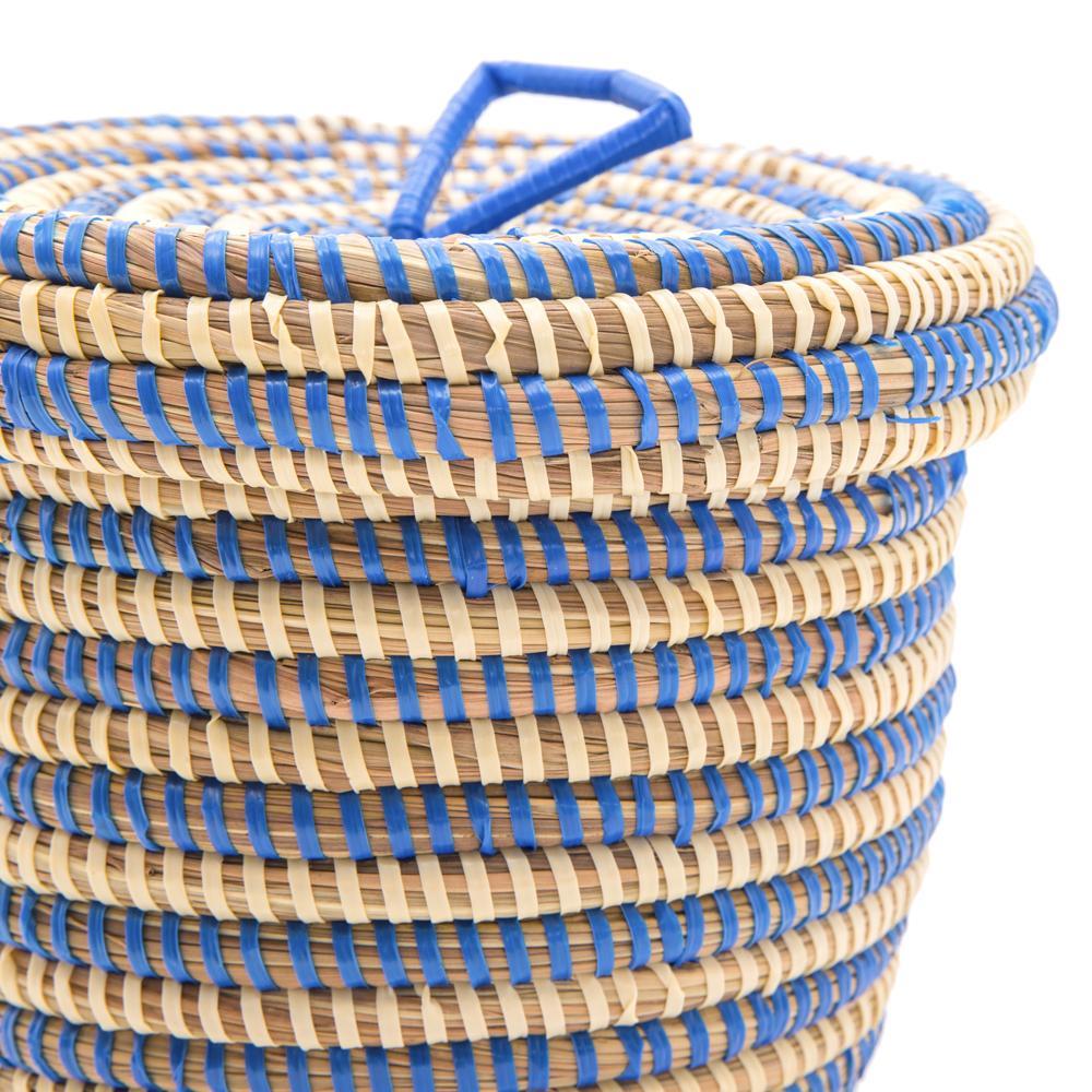 Blue Woven Moroccan Style Basket (A+D)