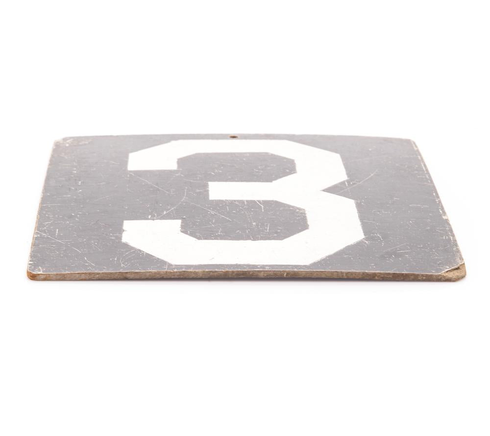Black Wood Number 3 Plaque (A+D)