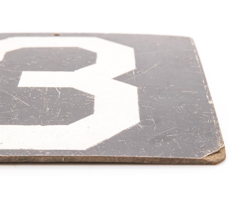Black Wood Number 3 Plaque (A+D)