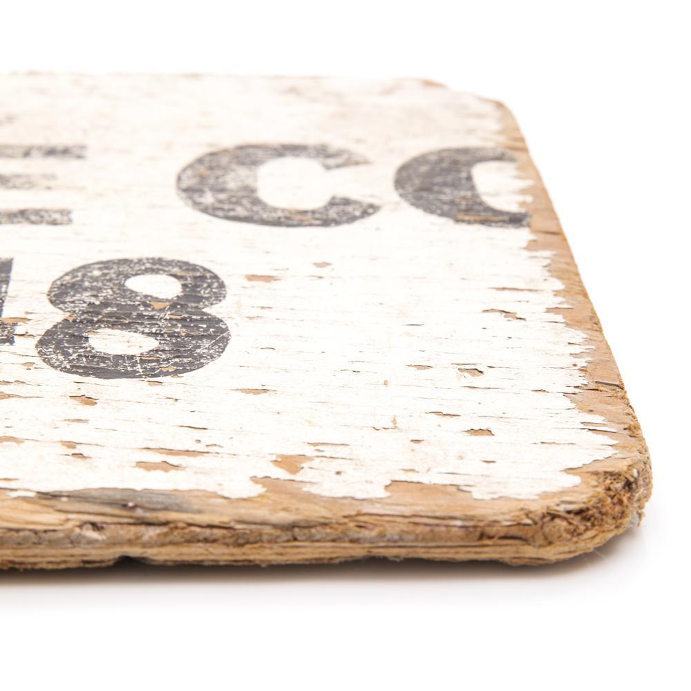 White Wood Address Plaque (A+D)