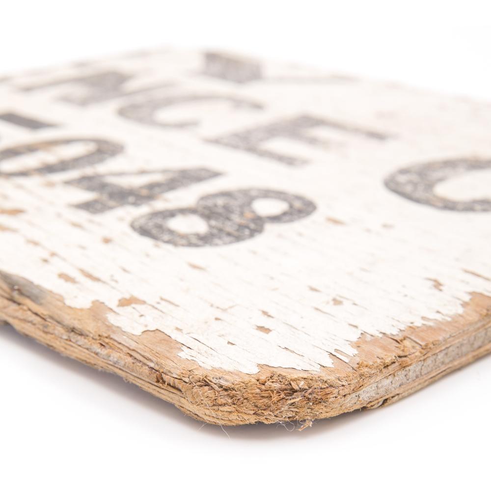White Wood Address Plaque (A+D)