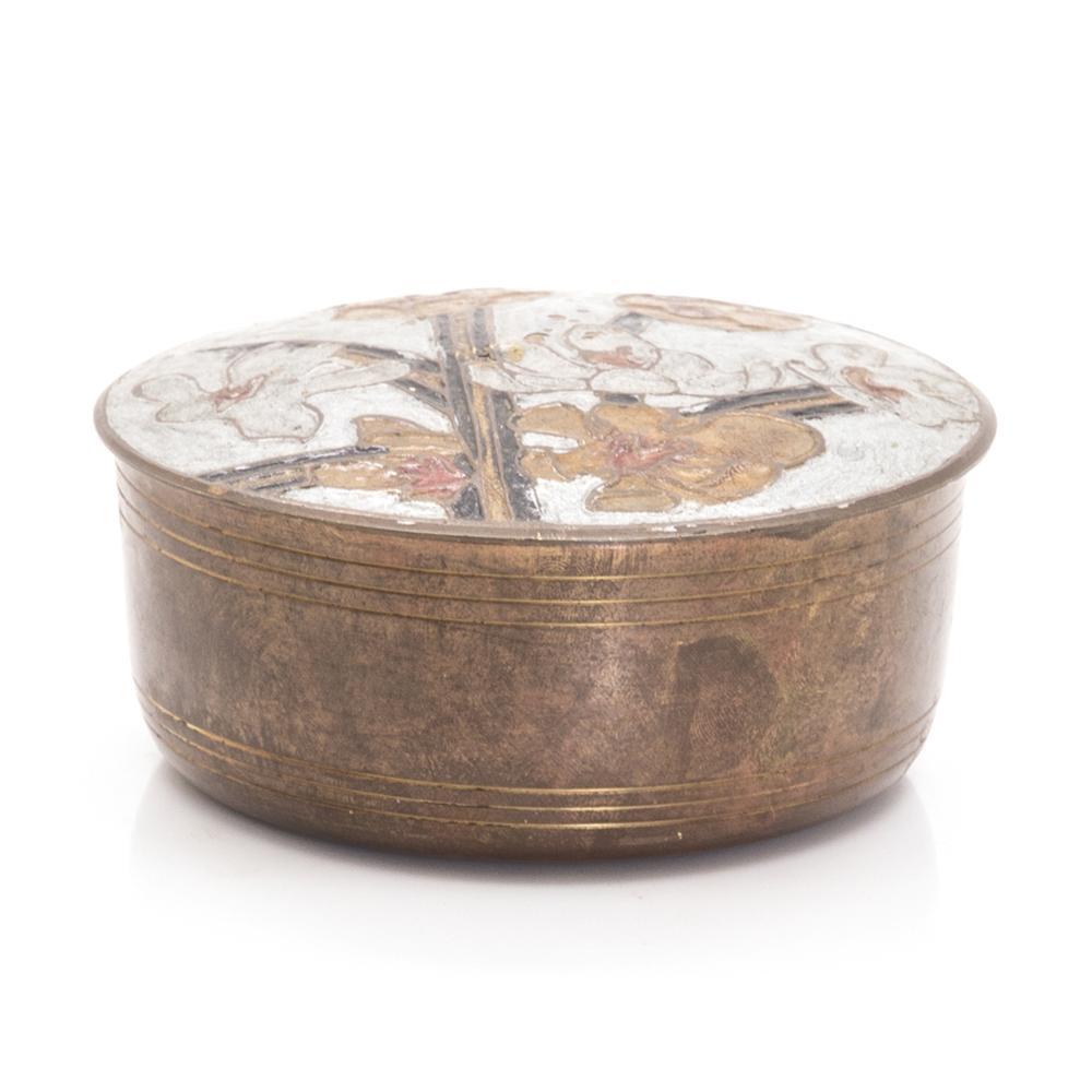 Brass Box with Floral Design (A+D)