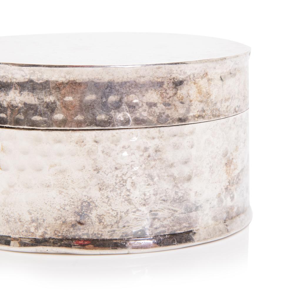 Silver Metal Oval Box (A+D)