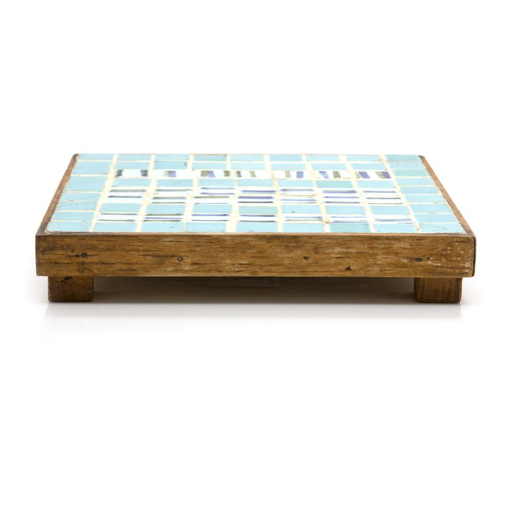 Blue Aqua Ceramic Square Tile (A+D)