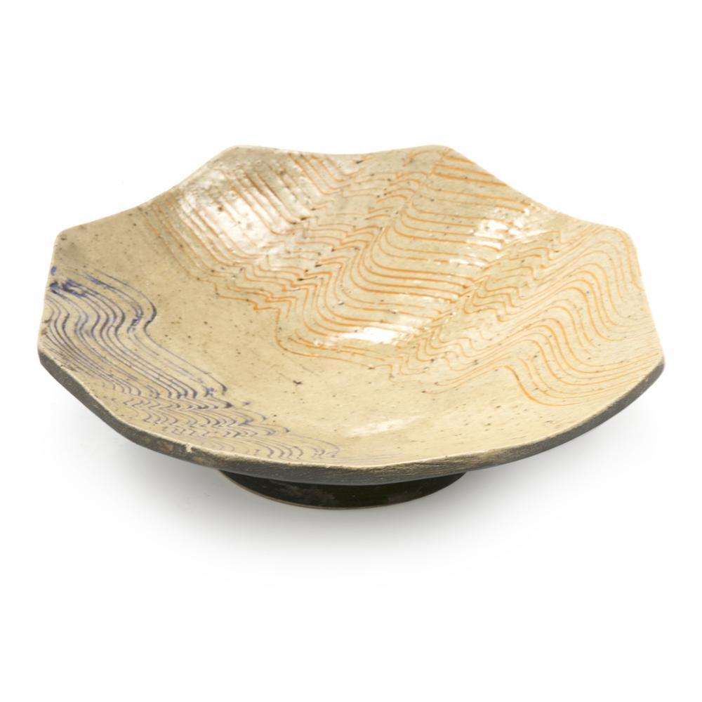 Tan Octagon Glazed Plate (A+D)