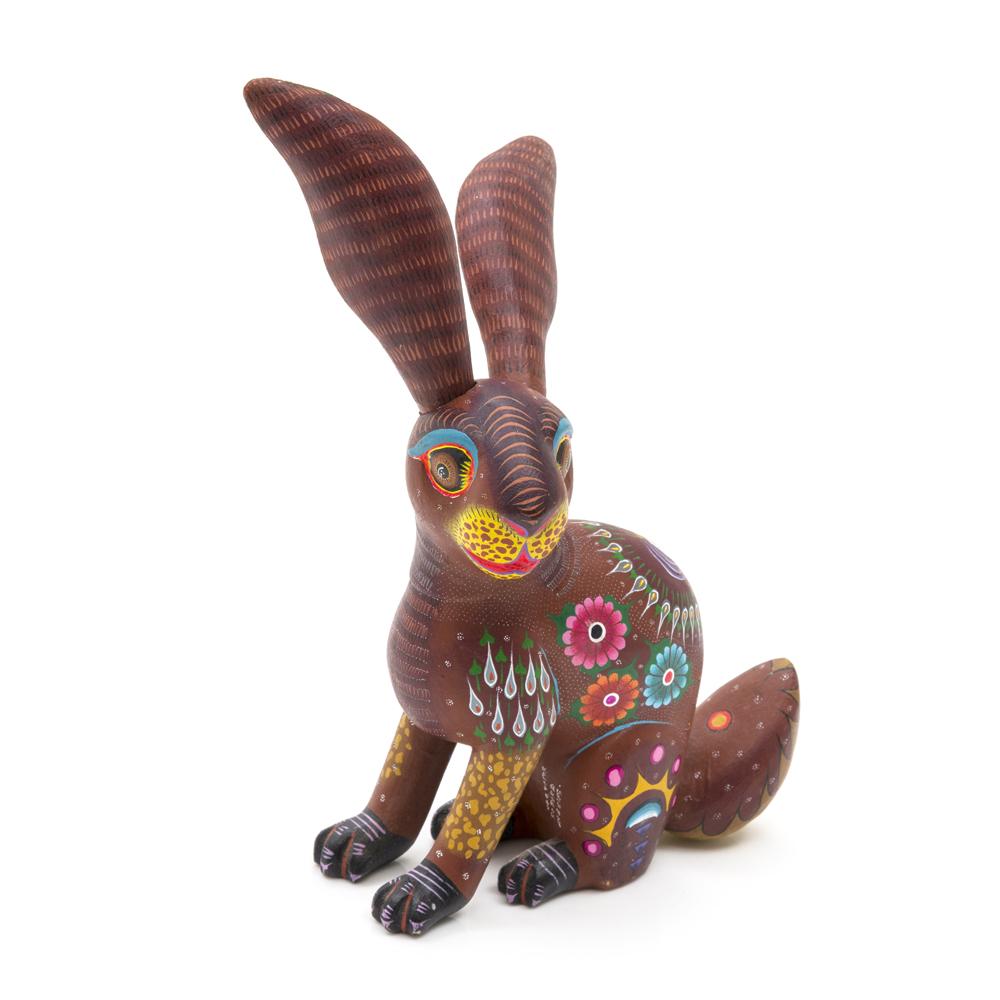 Wood Dark Painted Rabbit (A+D)