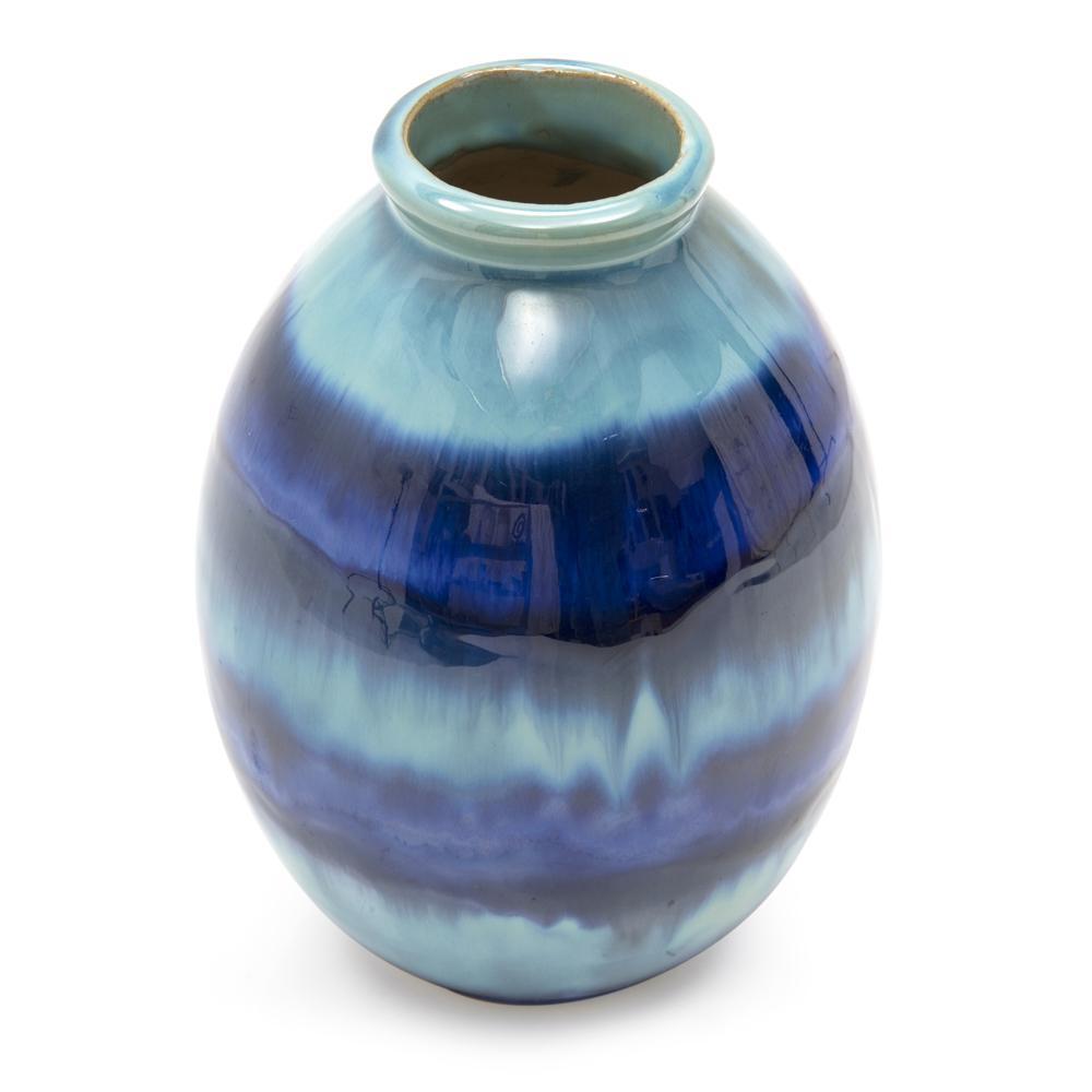 Blue Melting Glaze Vase (A+D)