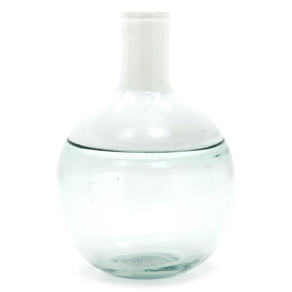 White Glass Vase Round (A+D)
