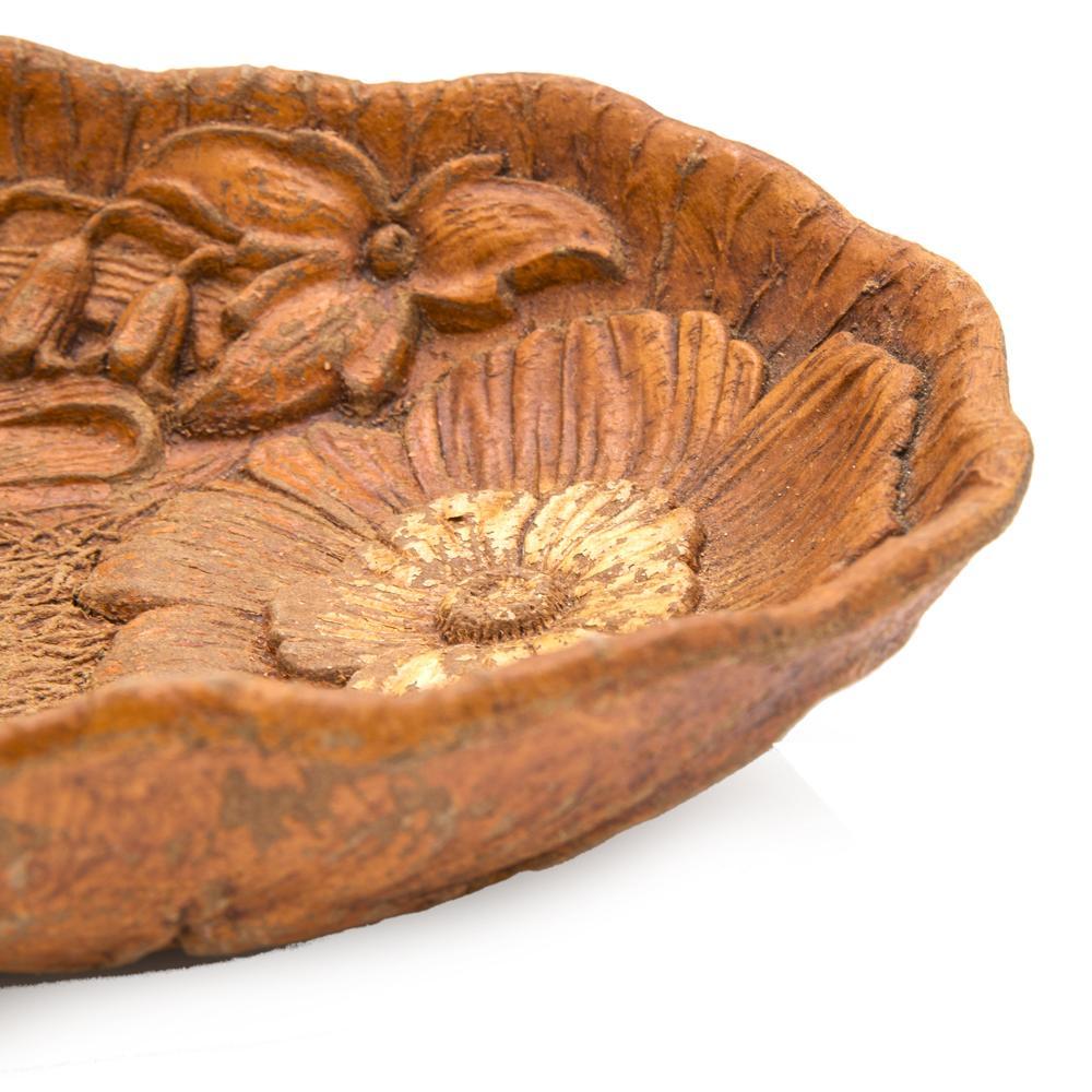 Wood Dark Carved Plate (A+D)