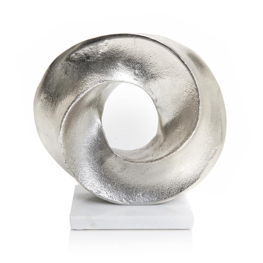 Silver Twisted Ring Table Sculpture (A+D)
