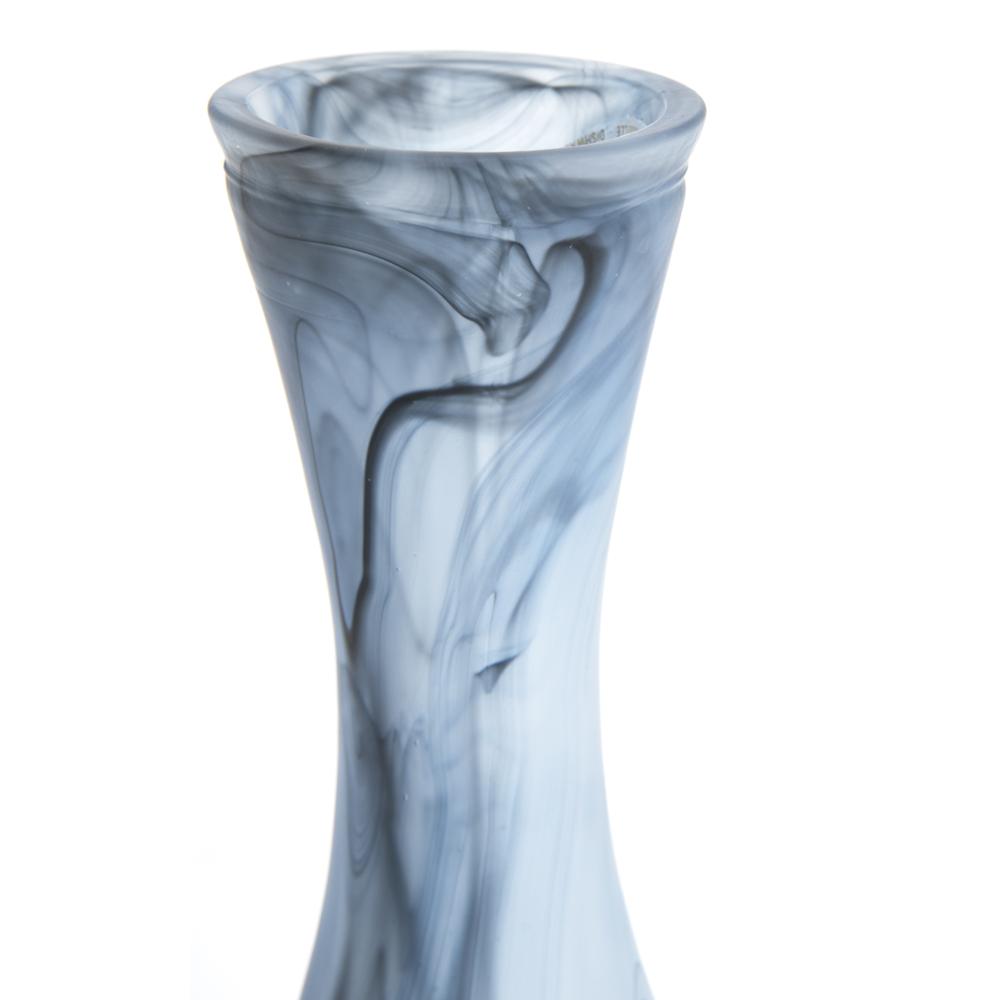 Blue Grey Glass Smoke Vase (A+D)