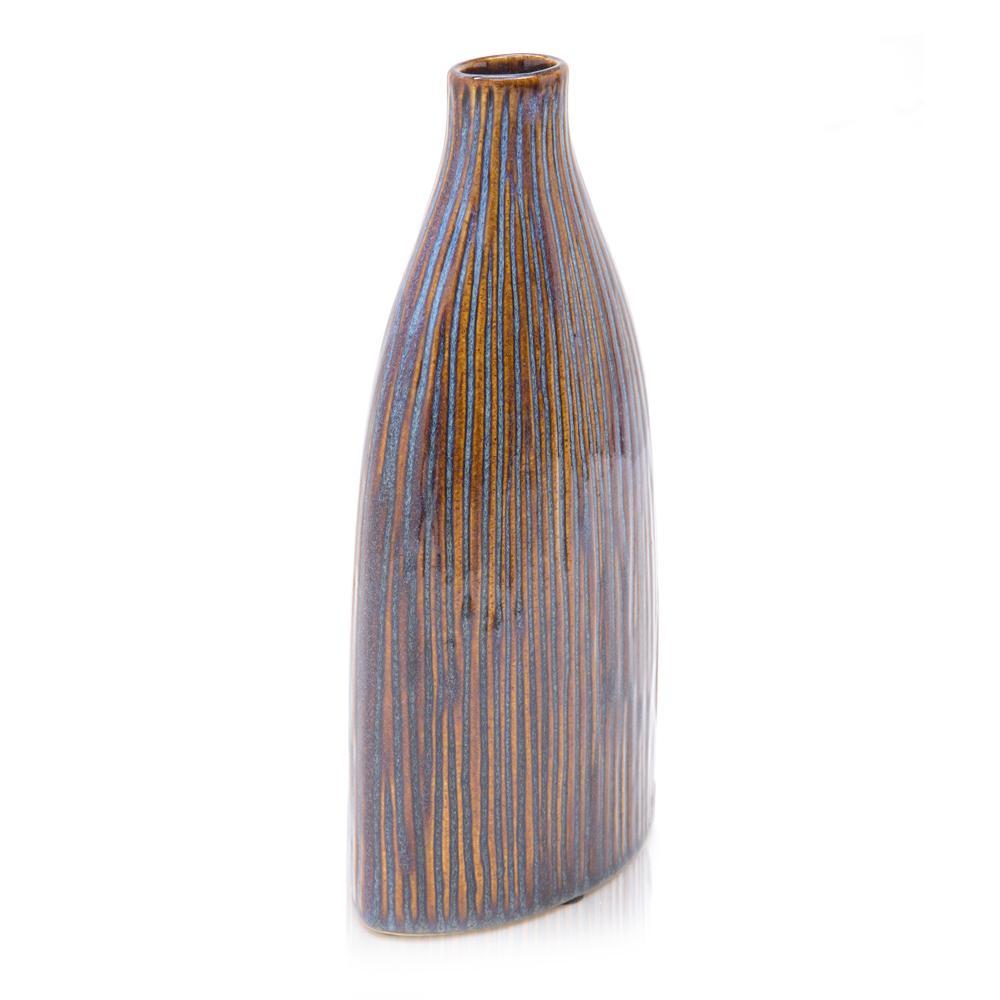 Brown Vase Blue Stripe (A+D)